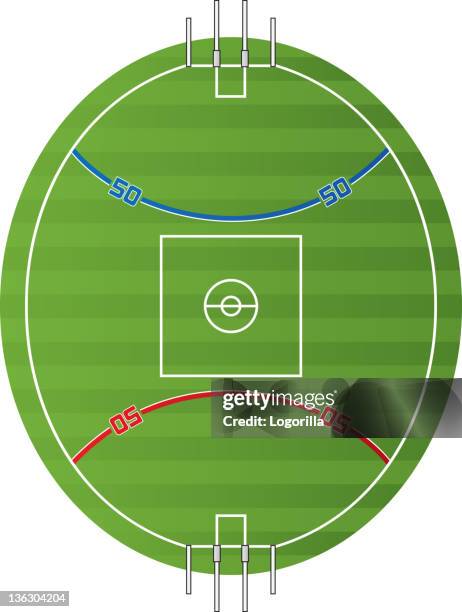 australian football field - field stock illustrations