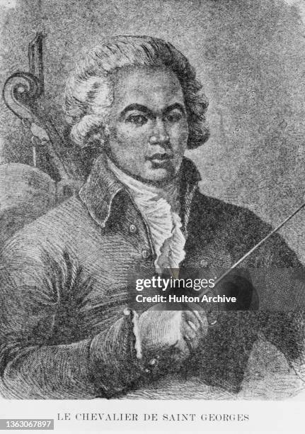 French classical composer, virtuoso violinist, and conductor Joseph Bologne, Chevalier de Saint-Georges , 1787.