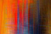 Orange Red Blue Brown geometric weave pattern
