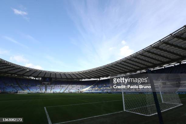 General view of the stadium during the Serie A match between SS Lazio and Empoli FC at Stadio Olimpico on January 06, 2022 in Rome, Italy.