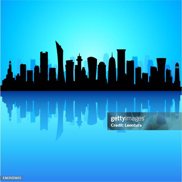 doha (all buildings are complete and moveable) - qatar 幅插畫檔、美工圖案、卡通及圖標