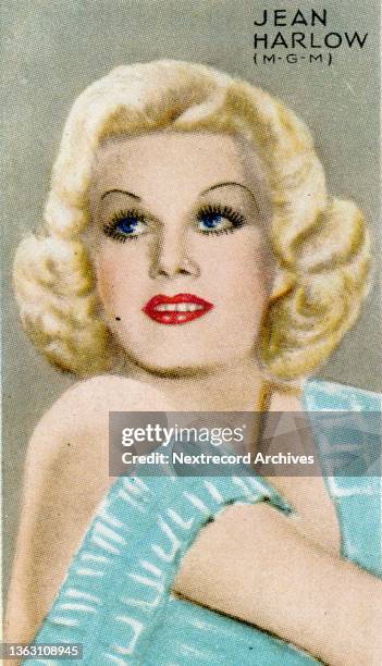 Collectible colorized tobacco card, 'Champions of Screen & Stage' series, published 1935 by Gallaher Ltd to promote Park Drive Cigarettes, depicting...