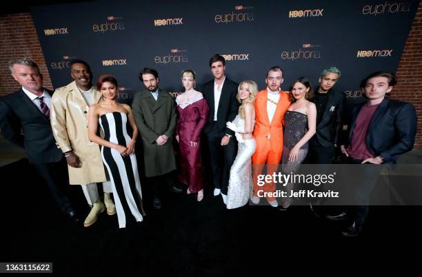 Eric Dane, Colman Domingo, Zendaya, Sam Levinson, Hunter Schafer, Jacob Elordi, Sydney Sweeney, Angus Cloud, Maude Apatow, Dominic Fike and Austin...