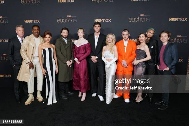 Eric Dane, Colman Domingo, Zendaya, Sam Levinson, Hunter Schafer, Jacob Elordi, Sydney Sweeney, Angus Cloud, Maude Apatow, Dominic Fike and Austin...