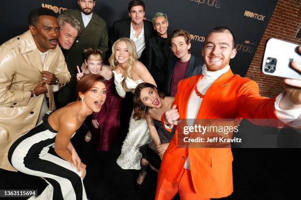 Colman Domingo, Eric Dane, Zendaya, Sam Levinson, Hunter Schafer, Sydney Sweeney, Jacob Elordi, Dominic Fike, Maude Apatow, Austin Abrams, and Angus...