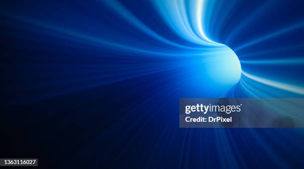 abstract high speed wormhole illuminated from inside - tunnel stockfoto's en -beelden