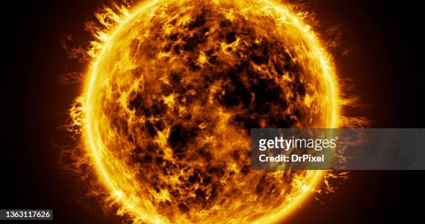 sun close-up showing solar surface activity and corona - nuclear fusion 個照片及圖片檔