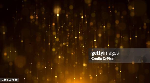 magic blurry glitter lights - gold glitter ストックフォトと画像