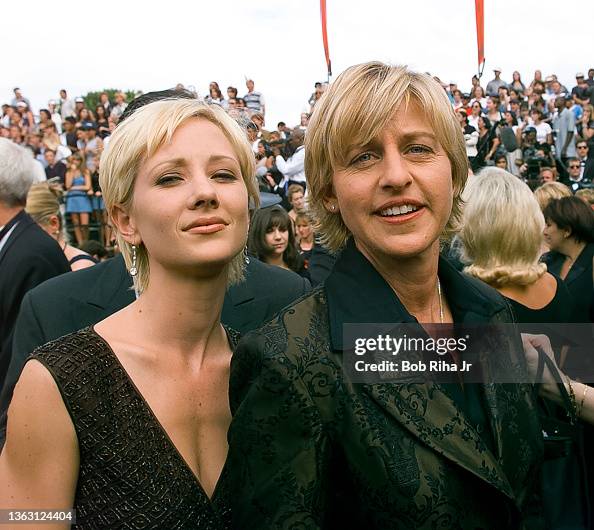 Ellen DeGeneres and Anne Heche at Emmy Awards Show 1997 Ellen DeGeneres and Anne Heche at Emmy Awards Show 1997