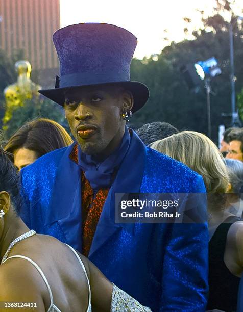 Dennis Rodman arrives at the Emmy Awards Show, March 23,1997 in Pasadena, California.