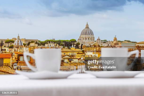 rome, italy - balcony view stockfoto's en -beelden