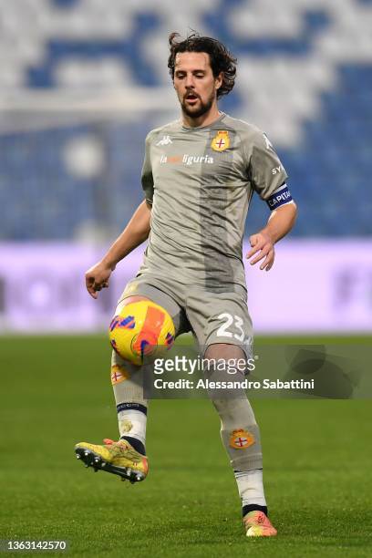 Mattia Destro of Genoa CFC in action during the Serie A match between US Sassuolo and Genoa CFC at Mapei Stadium - Citta' del Tricolore on January...