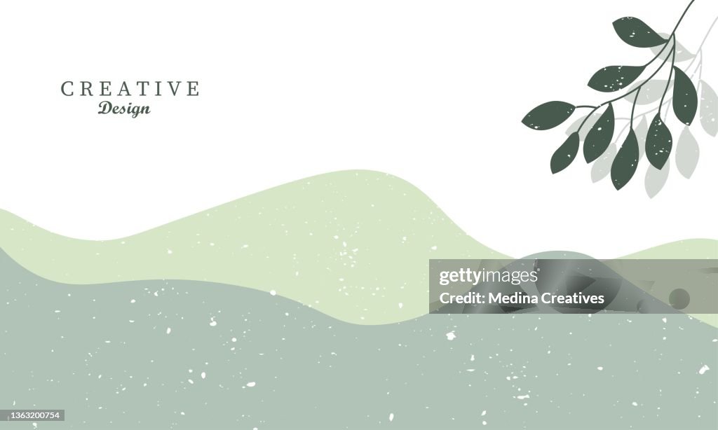 Abstract backgrounds with organic shapes and hand drawn minimalist