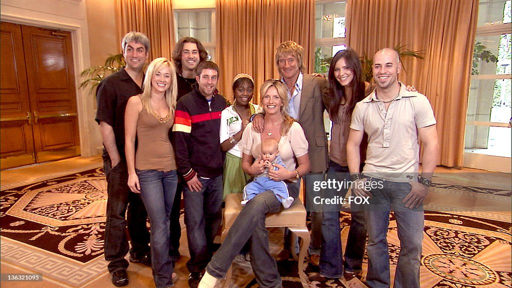 American Idol Season 5 - Top 7 Contestants with Rod Stewart and Penny Lancaster