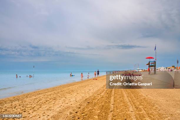 bibione beach (veneto, italy) - bibione stock pictures, royalty-free photos & images