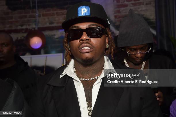 Gunna attends his DS4EVER LA Listening Party on January 06, 2022 in Los Angeles, California.