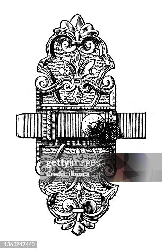 Antique illustration: Latch Antique illustration: Latch