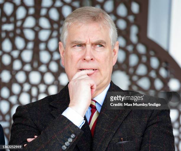 Prince Andrew, Duke of York attends the Endurance event on day 3 of the Royal Windsor Horse Show in Windsor Great Park on May 12, 2017 in Windsor,...