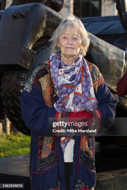 Virginia McKenna attends the launch of the "Born Free Forever" Exhibition, featuring the work of monumental artists Gillie and Marc, at Millennium...