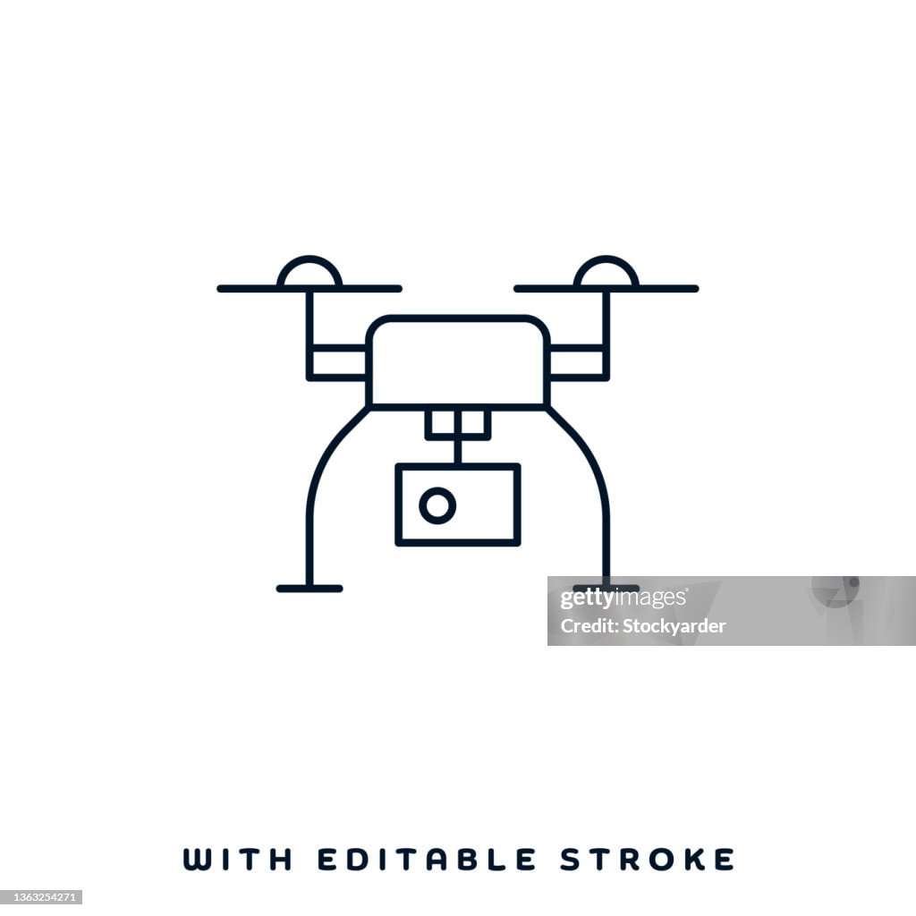 Surveillance Drone Vector Icon Design