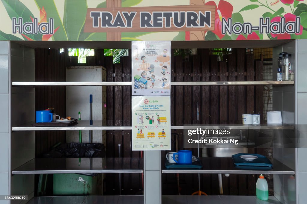 Returned Area Tray Return Area At Public Hawker Centre Singapore High-Res Stock Photo ...