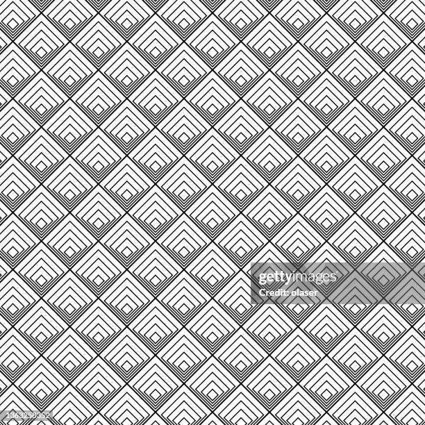 stockillustraties, clipart, cartoons en iconen met grid of squares with inner squares pattern - diamond pattern