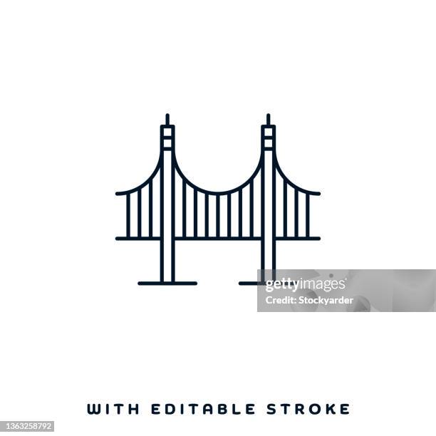 illustrazioni stock, clip art, cartoni animati e icone di tendenza di costruzione di ponti vector icon design - bridge