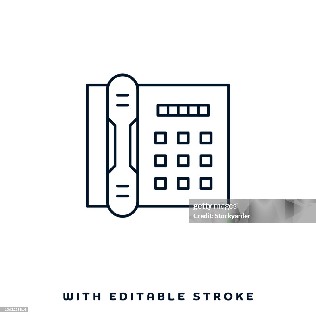 Diseño de iconos vectoriales de telemarketing entrante