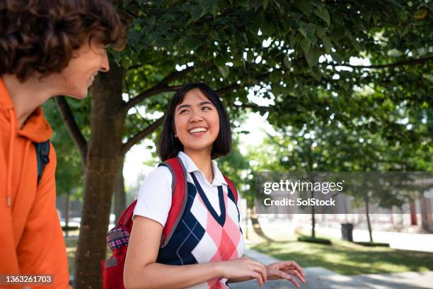 first day of term - british culture walking stock pictures, royalty-free photos & images