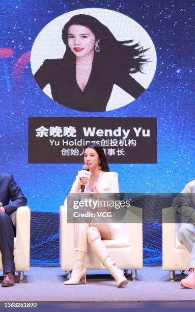 Wendy Yu, founder and president of Yu Holdings, attends Netease Future Fashion Awards on December 18, 2021 in Beijing, China. Wendy Yu was awarded...