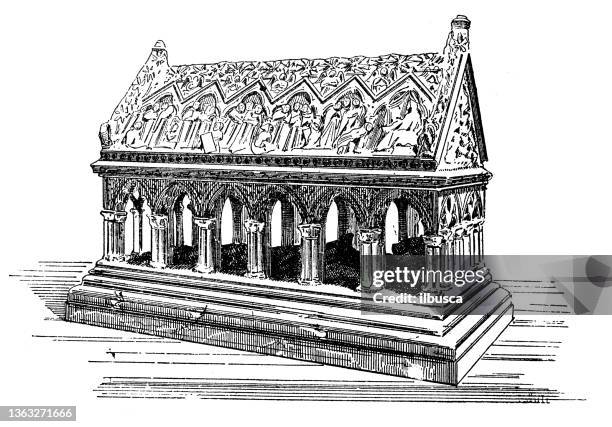 antique illustration: saint-etienne tomb - rouen 幅插畫檔、美工圖案、卡通及圖標