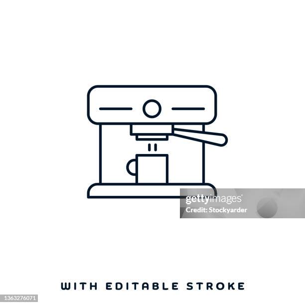 illustrations, cliparts, dessins animés et icônes de conception d’icône vectorielle de machine à café - machine à expresso