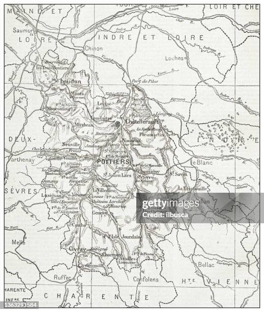 Antique French Map Of Vienne  High-Res Vector Graphic