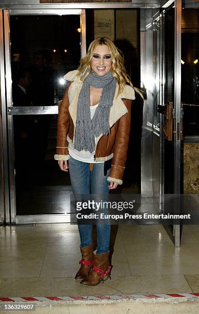 Berta Collado attends the rehearsal of New Years Eve 2011 TV program for Tele 5 channel on December 30, 2011 in Madrid, Spain.