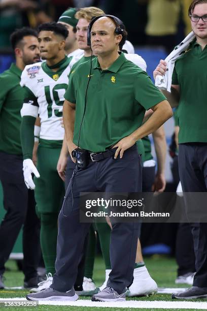 Head coach Dave Aranda of the Baylor Bears reacts during the Allstate Sugar Bowl against the Mississippi Rebels at the Caesars Superdome on January...