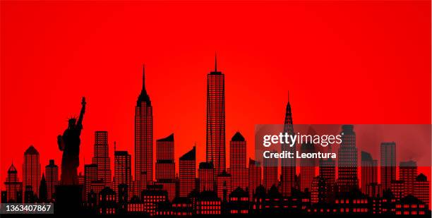 new york (all buildings are moveable and complete) - world trade center manhattan stock illustrations