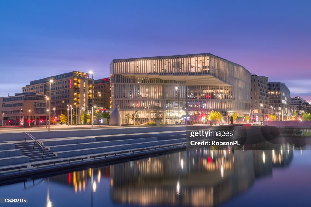 Early Morning View On Deichman Oslo Municipalitys Library And Norways early-morning-view-on-deichman-oslo-municipalitys-library-and-norways