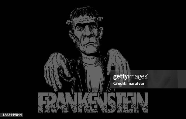 frankenstein-monster - frankenstein stock-grafiken, -clipart, -cartoons und -symbole