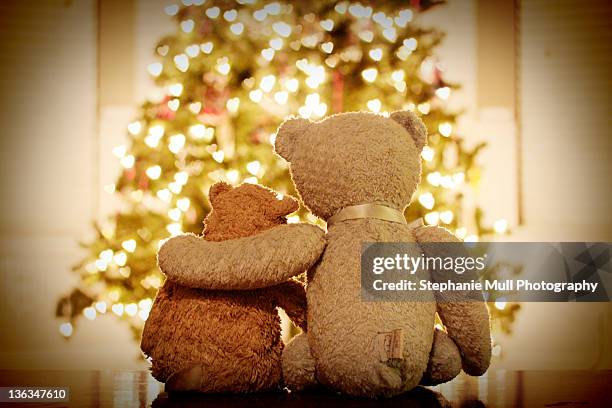teddy bear fiends at christmas - southern christmas 個照片及圖片檔