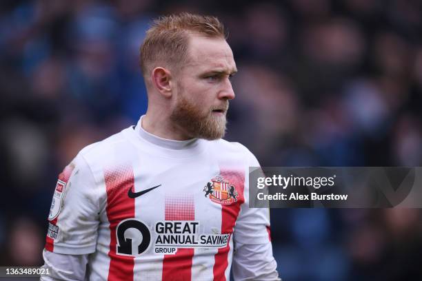 Alex Pritchard of Sunderland looks on during the Sky Bet League One match between Wycombe Wanderers and Sunderland at Adams Park on January 08, 2022...