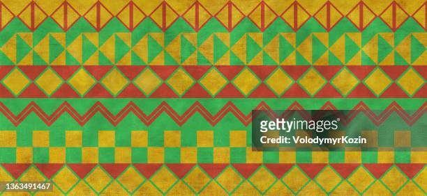 traditional african pattern in geometric style - african culture stock illustrations