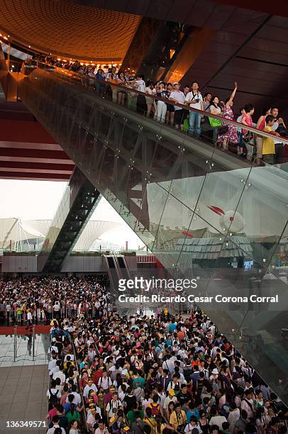 Entrance and exit of the China Pavilion at Expo 2010 Shanghai.