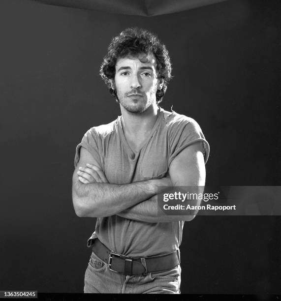 Rock and roll legend Bruce Springsteen poses for a portrait in 1984 in Los Angeles, California.