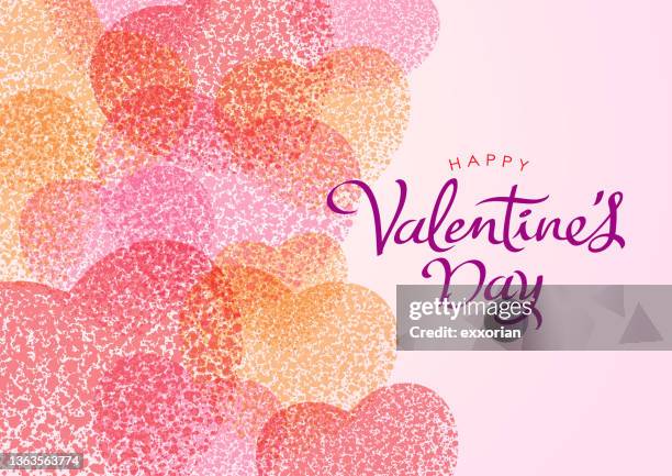 valentine's stencil hearts background - date night stock illustrations
