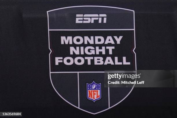 Detailed views of the ESPN Monday Night Football logo during the game between the Dallas Cowboys and Philadelphia Eagles at Lincoln Financial Field...