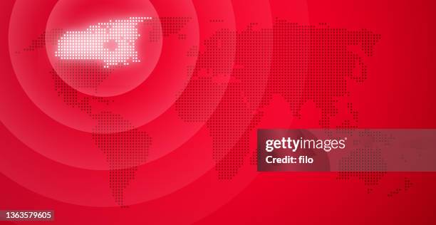 canada world map - red maple stock illustrations
