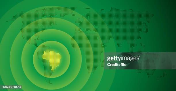 brazil world map - global news stock illustrations