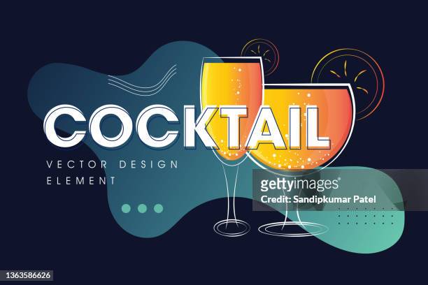 hello summer, template design, tropical & holiday, cocktail, water melon - coctail party stock illustrations