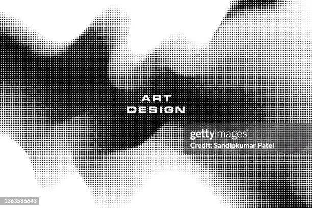 halftone clouds effect background - black and white abstract stock illustrations