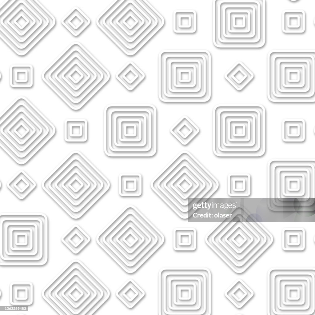 3d Rounded Squares In Squares With Shadows Pattern High-Res Vector ...